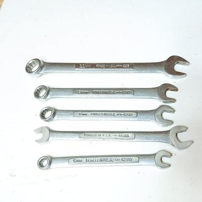 Lot of 5 Craftsman USA Combination Wrenches – SAE Sizes