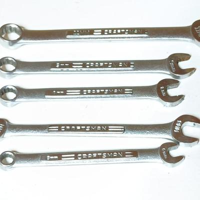 Lot of 5 Craftsman USA Combination Wrenches – SAE Sizes