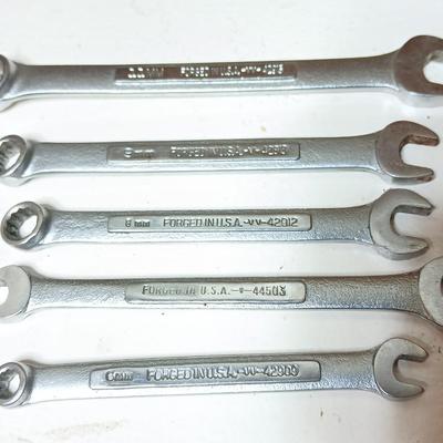 Lot of 5 Craftsman USA Combination Wrenches – SAE Sizes