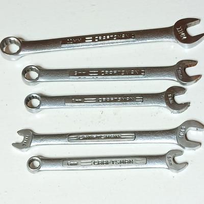 Lot of 5 Craftsman USA Combination Wrenches – SAE Sizes