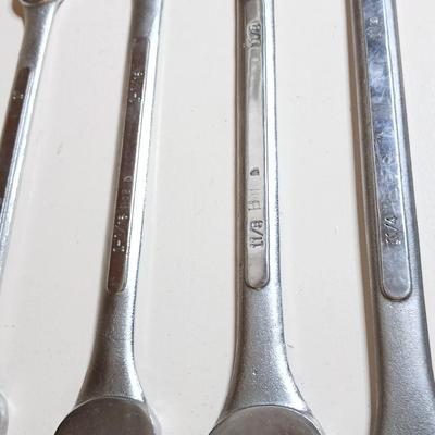 Lot of 4 Drop Forged Steel Combination Wrenches – Taiwan