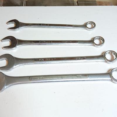 Lot of 4 Drop Forged Steel Combination Wrenches – Taiwan
