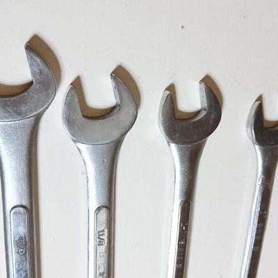 Lot of 4 Drop Forged Steel Combination Wrenches – Taiwan