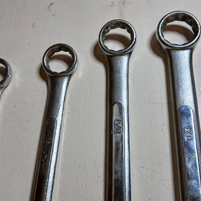 Lot of 4 Drop Forged Steel Combination Wrenches – Taiwan