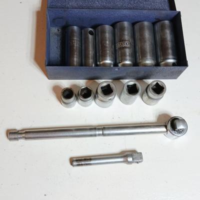 Vintage Herbrand 1/2" Drive Socket Set in Metal Box – Made in USA
