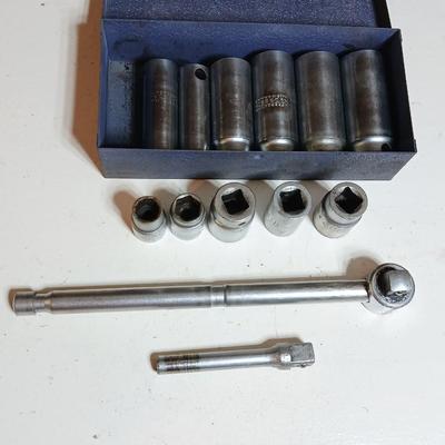 Vintage Herbrand 1/2" Drive Socket Set in Metal Box – Made in USA