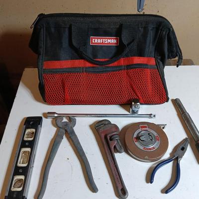 Mixed Hand Tool Lot with Craftsman Bag