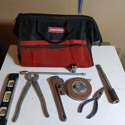 Mixed Hand Tool Lot with Craftsman Bag