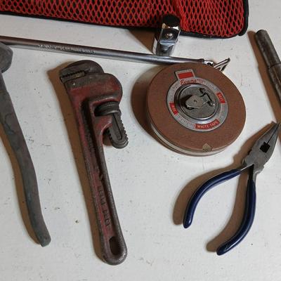 Mixed Hand Tool Lot with Craftsman Bag