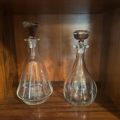 Pair of Vintage Glass Decanters