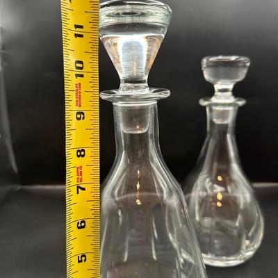 Pair of Vintage Glass Decanters