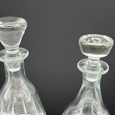 Pair of Vintage Glass Decanters