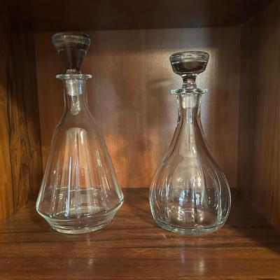 Pair of Vintage Glass Decanters