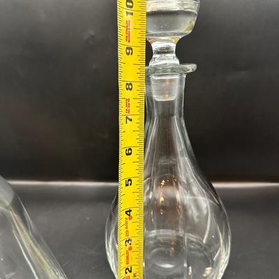 Pair of Vintage Glass Decanters