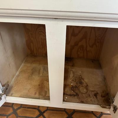 White Kitchen Island Cabinet on Wheels