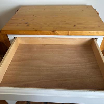 White Kitchen Island Cabinet on Wheels