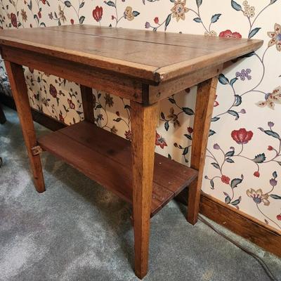 Side Table with Lower Shelf 32x18x27