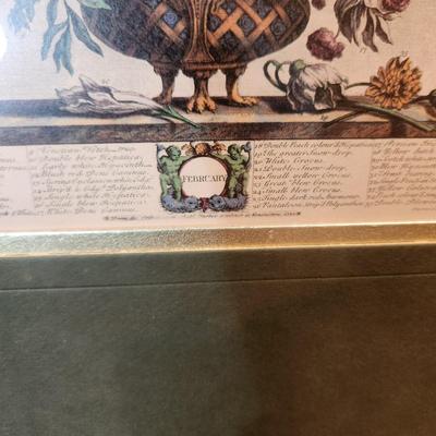 5 Floral Calendars Robert Furber January, February, March, October, December 12"x15"