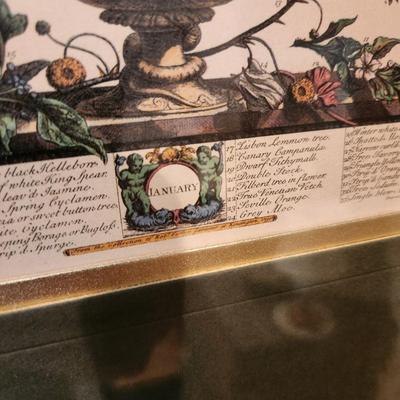 5 Floral Calendars Robert Furber January, February, March, October, December 12"x15"