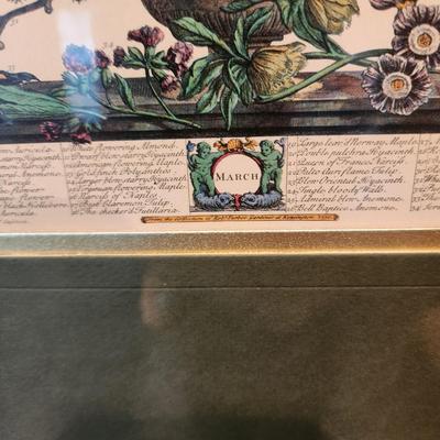 5 Floral Calendars Robert Furber January, February, March, October, December 12"x15"