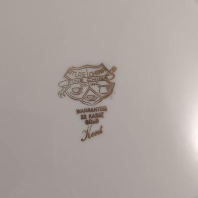 Atlas China Dinner Plates- Approx 10 3/4" in Diameter- 12 Pieces