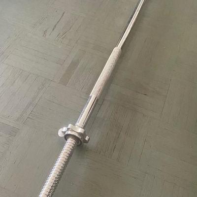 47” Standard Weightlifting Barbell with Threaded Ends & Collars