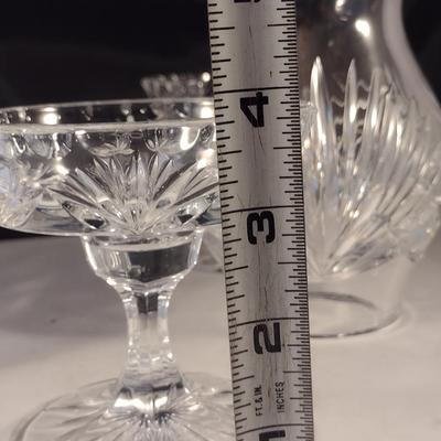 Pair of Gorham Crystal Fairy Lamps- Possible 'Cherrywood' Pattern