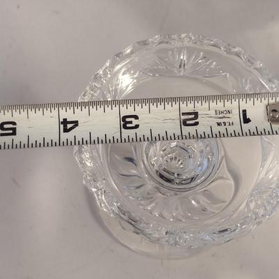 Pair of Gorham Crystal Fairy Lamps- Possible 'Cherrywood' Pattern