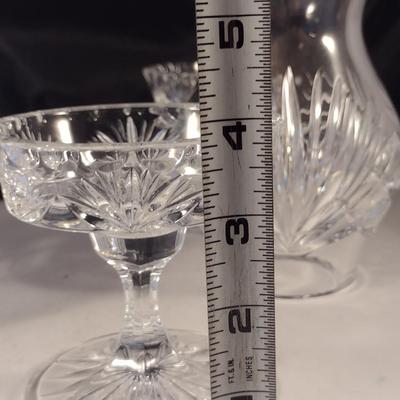 Pair of Gorham Crystal Fairy Lamps- Possible 'Cherrywood' Pattern