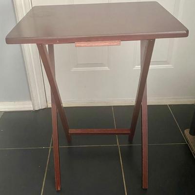 Wood Folding Tray Table — TV Tray — Light Wear