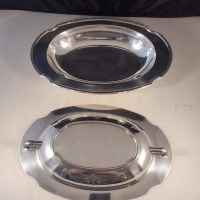 Silver Plated Serve Ware- Platter and Covered Bowl