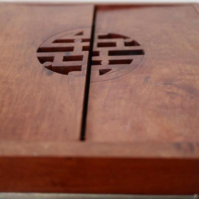 Chinese Wooden Ice Chest with Metal Liner and Stand