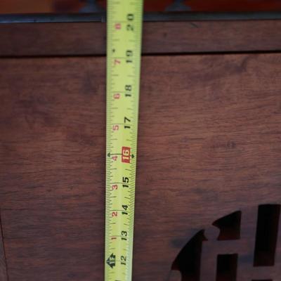Chinese Wooden Ice Chest with Metal Liner and Stand