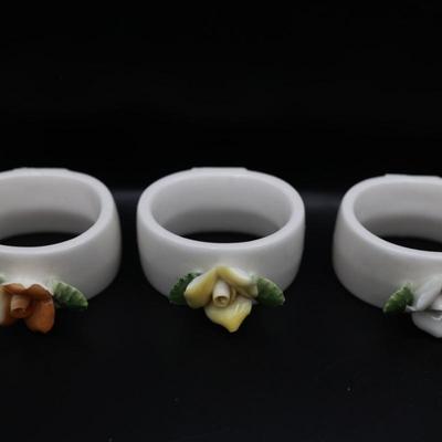 Vintage Porcelain Napkin Rings - Japan