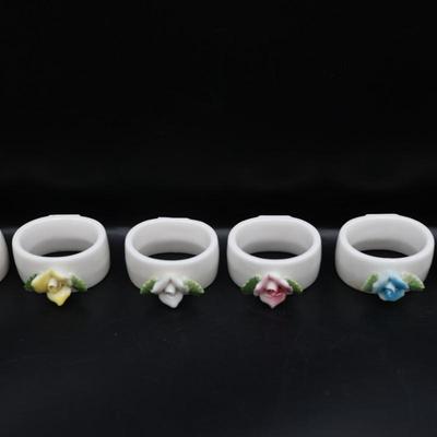 Vintage Porcelain Napkin Rings - Japan