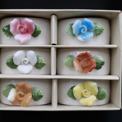 Vintage Porcelain Napkin Rings - Japan