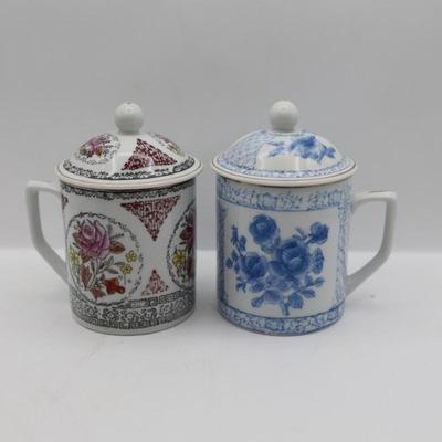 Chinese Vintage Mugs with Lids
