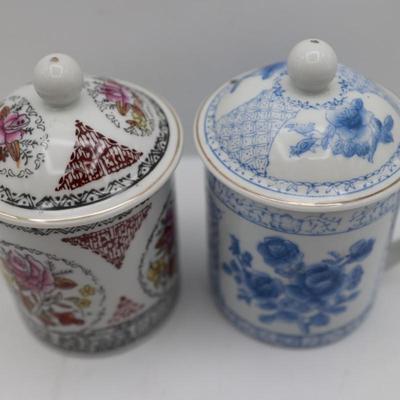 Chinese Vintage Mugs with Lids