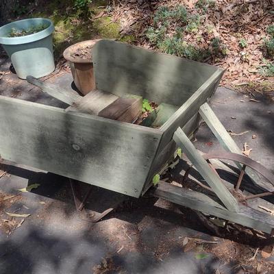 Wooden Garden Wheelburrow