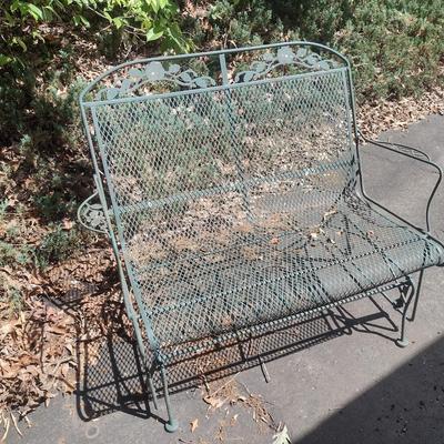 Vintage Metal Verdi Gris Patio Glider