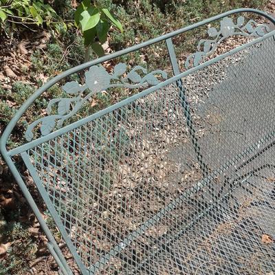 Vintage Metal Verdi Gris Patio Glider