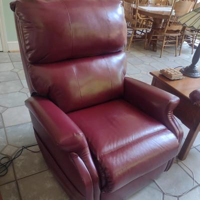 Pride Brand Faux Leather Lift/Recliner with Separate Controls for Footrest and Reclining Back