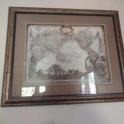 Nicely Framed 'The World of Mercator's Projection'