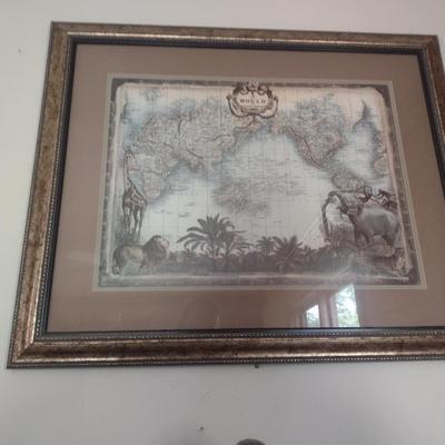 Nicely Framed 'The World of Mercator's Projection'