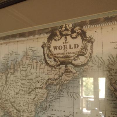 Nicely Framed 'The World of Mercator's Projection'