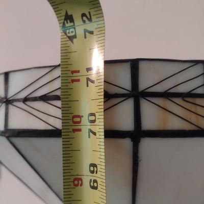 Tiffany Style Shade Floor Lamp with Reverse Fit Shade and Metal Post