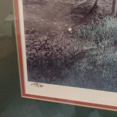 Framed Limited Edition Print 'Morning Stroll-'Whitetails' by Randy McGovern 268/580