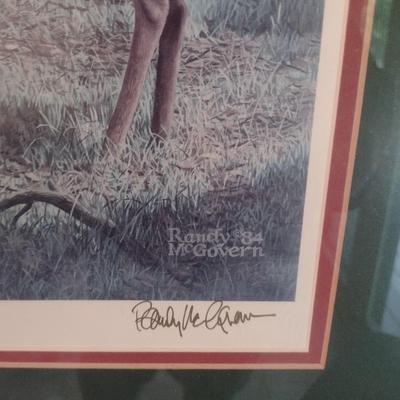 Framed Limited Edition Print 'Morning Stroll-'Whitetails' by Randy McGovern 268/580