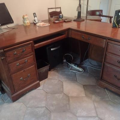 Office Desk with Worktable Extension