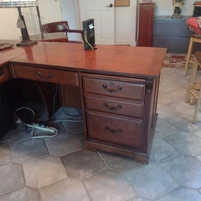 Office Desk with Worktable Extension